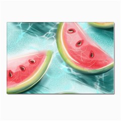 Watermelon Fruit Juicy Summer Heat Postcard 4 x 6  (pkg Of 10) by uniart180623