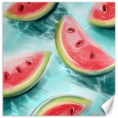 Watermelon Fruit Juicy Summer Heat Canvas 12  X 12  by uniart180623