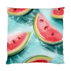 Watermelon Fruit Juicy Summer Heat Standard Cushion Case (two Sides) by uniart180623