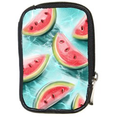 Watermelon Fruit Juicy Summer Heat Compact Camera Leather Case by uniart180623