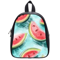 Watermelon Fruit Juicy Summer Heat School Bag (small) by uniart180623