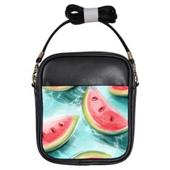 Watermelon Fruit Juicy Summer Heat Girls Sling Bag by uniart180623