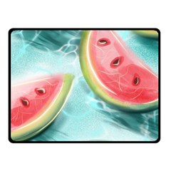 Watermelon Fruit Juicy Summer Heat Fleece Blanket (small) by uniart180623