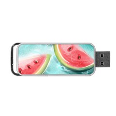 Watermelon Fruit Juicy Summer Heat Portable Usb Flash (two Sides) by uniart180623