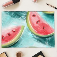 Watermelon Fruit Juicy Summer Heat Cosmetic Bag (xxl) by uniart180623