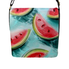 Watermelon Fruit Juicy Summer Heat Flap Closure Messenger Bag (l) by uniart180623