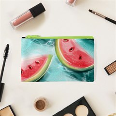 Watermelon Fruit Juicy Summer Heat Cosmetic Bag (xs) by uniart180623