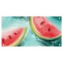 Watermelon Fruit Juicy Summer Heat Banner And Sign 4  X 2  by uniart180623