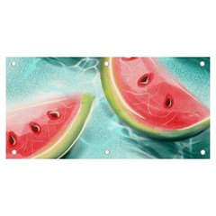 Watermelon Fruit Juicy Summer Heat Banner And Sign 6  X 3  by uniart180623