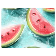 Watermelon Fruit Juicy Summer Heat Premium Plush Fleece Blanket (extra Small) by uniart180623