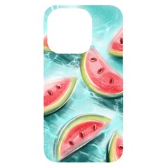 Watermelon Fruit Juicy Summer Heat Iphone 14 Pro Black Uv Print Case