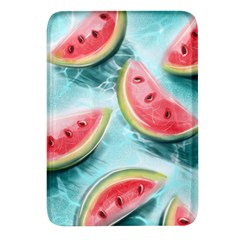 Watermelon Fruit Juicy Summer Heat Rectangular Glass Fridge Magnet (4 Pack)