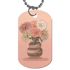 Flowers Vase Rose Plant Vintage Dog Tag (one Side) by uniart180623