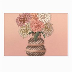 Flowers Vase Rose Plant Vintage Postcard 4 x 6  (pkg Of 10) by uniart180623