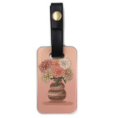 Flowers Vase Rose Plant Vintage Luggage Tag (one Side) by uniart180623