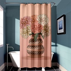 Flowers Vase Rose Plant Vintage Shower Curtain 36  X 72  (stall)  by uniart180623