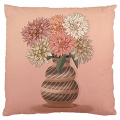 Flowers Vase Rose Plant Vintage Large Cushion Case (two Sides) by uniart180623