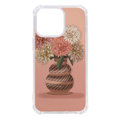 Flowers Vase Rose Plant Vintage Iphone 13 Pro Tpu Uv Print Case