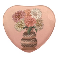 Flowers Vase Rose Plant Vintage Heart Glass Fridge Magnet (4 Pack)