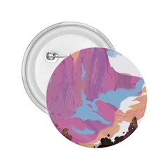 Pink Mountains Grand Canyon Psychedelic Mountain 2 25  Buttons by uniart180623