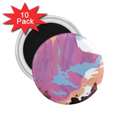 Pink Mountains Grand Canyon Psychedelic Mountain 2 25  Magnets (10 Pack)  by uniart180623