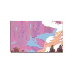 Pink Mountains Grand Canyon Psychedelic Mountain Sticker (rectangular) by uniart180623