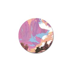 Pink Mountains Grand Canyon Psychedelic Mountain Golf Ball Marker (10 Pack) by uniart180623