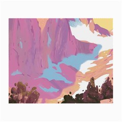 Pink Mountains Grand Canyon Psychedelic Mountain Small Glasses Cloth by uniart180623