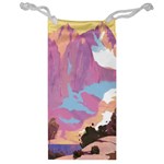 Pink Mountains Grand Canyon Psychedelic Mountain Jewelry Bag Front