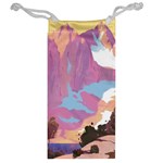 Pink Mountains Grand Canyon Psychedelic Mountain Jewelry Bag Back