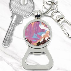 Pink Mountains Grand Canyon Psychedelic Mountain Bottle Opener Key Chain by uniart180623