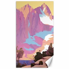 Pink Mountains Grand Canyon Psychedelic Mountain Canvas 40  X 72  by uniart180623