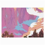 Pink Mountains Grand Canyon Psychedelic Mountain Large Glasses Cloth Front