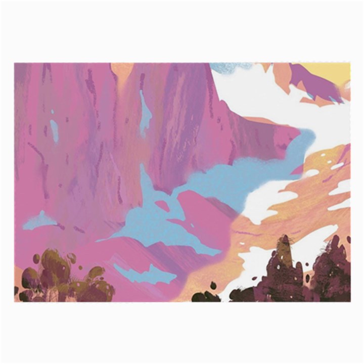 Pink Mountains Grand Canyon Psychedelic Mountain Large Glasses Cloth