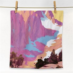 Pink Mountains Grand Canyon Psychedelic Mountain Face Towel by uniart180623