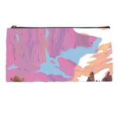 Pink Mountains Grand Canyon Psychedelic Mountain Pencil Case by uniart180623