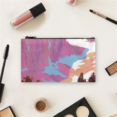 Pink Mountains Grand Canyon Psychedelic Mountain Cosmetic Bag (small) by uniart180623