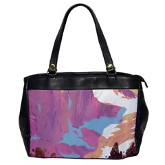 Pink Mountains Grand Canyon Psychedelic Mountain Oversize Office Handbag by uniart180623