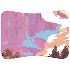 Pink Mountains Grand Canyon Psychedelic Mountain Velour Seat Head Rest Cushion by uniart180623