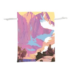 Pink Mountains Grand Canyon Psychedelic Mountain Lightweight Drawstring Pouch (s) by uniart180623