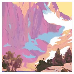 Pink Mountains Grand Canyon Psychedelic Mountain Lightweight Scarf  by uniart180623