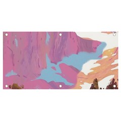 Pink Mountains Grand Canyon Psychedelic Mountain Banner And Sign 4  X 2  by uniart180623