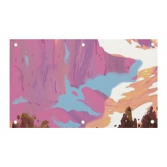 Pink Mountains Grand Canyon Psychedelic Mountain Banner And Sign 5  X 3  by uniart180623