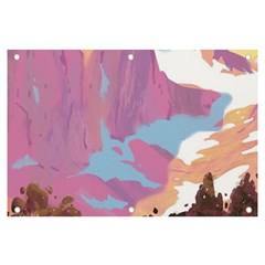 Pink Mountains Grand Canyon Psychedelic Mountain Banner And Sign 6  X 4  by uniart180623