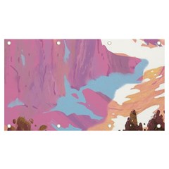 Pink Mountains Grand Canyon Psychedelic Mountain Banner And Sign 7  X 4  by uniart180623