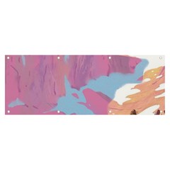 Pink Mountains Grand Canyon Psychedelic Mountain Banner And Sign 8  X 3  by uniart180623