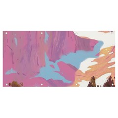 Pink Mountains Grand Canyon Psychedelic Mountain Banner And Sign 8  X 4  by uniart180623