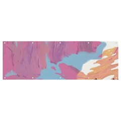 Pink Mountains Grand Canyon Psychedelic Mountain Banner And Sign 12  X 4  by uniart180623