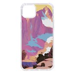 Pink Mountains Grand Canyon Psychedelic Mountain iPhone 14 Plus TPU UV Print Case Front