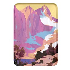 Pink Mountains Grand Canyon Psychedelic Mountain Rectangular Glass Fridge Magnet (4 Pack) by uniart180623